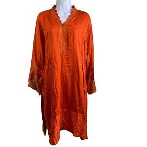 Charizma Women's Red Hand Embroidered Kurta Dress Est. Size L Regal Pakistani